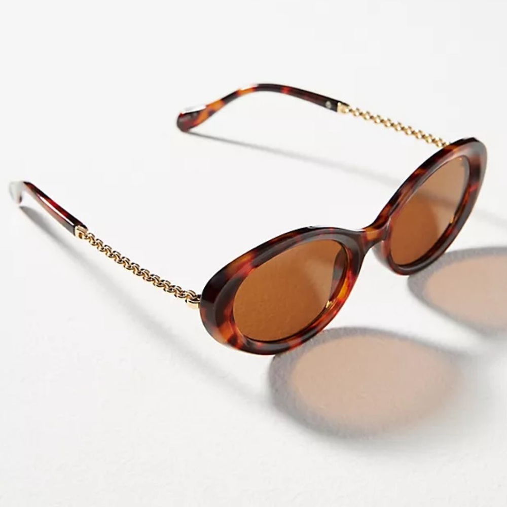 Anthropologie Tortoiseshell Sunglasses with Gold Accents